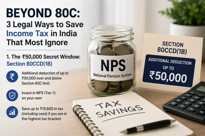 Beyond Section 80C: 3 Legal Ways to Save Income Tax in India Most Salaried People Ignore