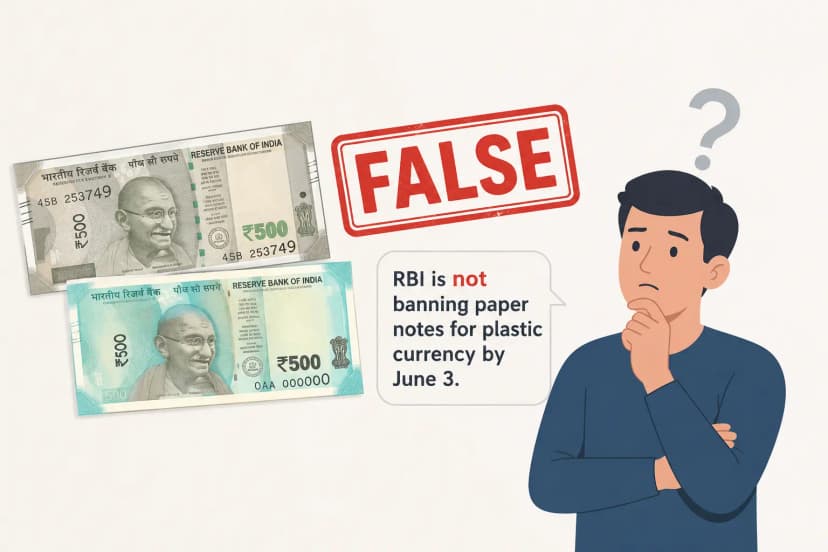 RBI Clarifies: No Plan to Replace All Paper Notes with Plastic Currency by June 3
