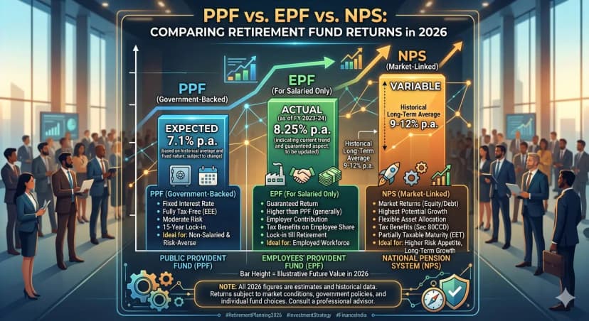 PPF vs EPF vs NPS: Which Retirement Fund Gives the Best Returns in 2026?